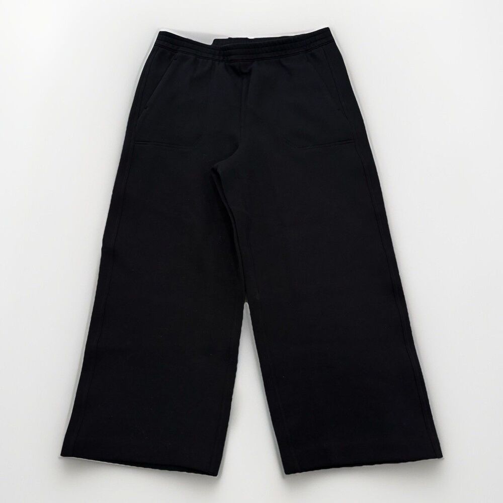 Banana Republic Set Womens Size Medium Large Black Sweat Tracksuit Wide Leg NWT - Picture 3 of 8